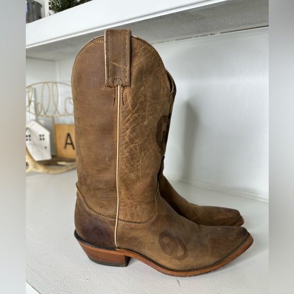 Nocona Handcrafted USA Leather Western Boots – Women’s 7.5 B – OU Sooners Logo - Picture 4 of 8